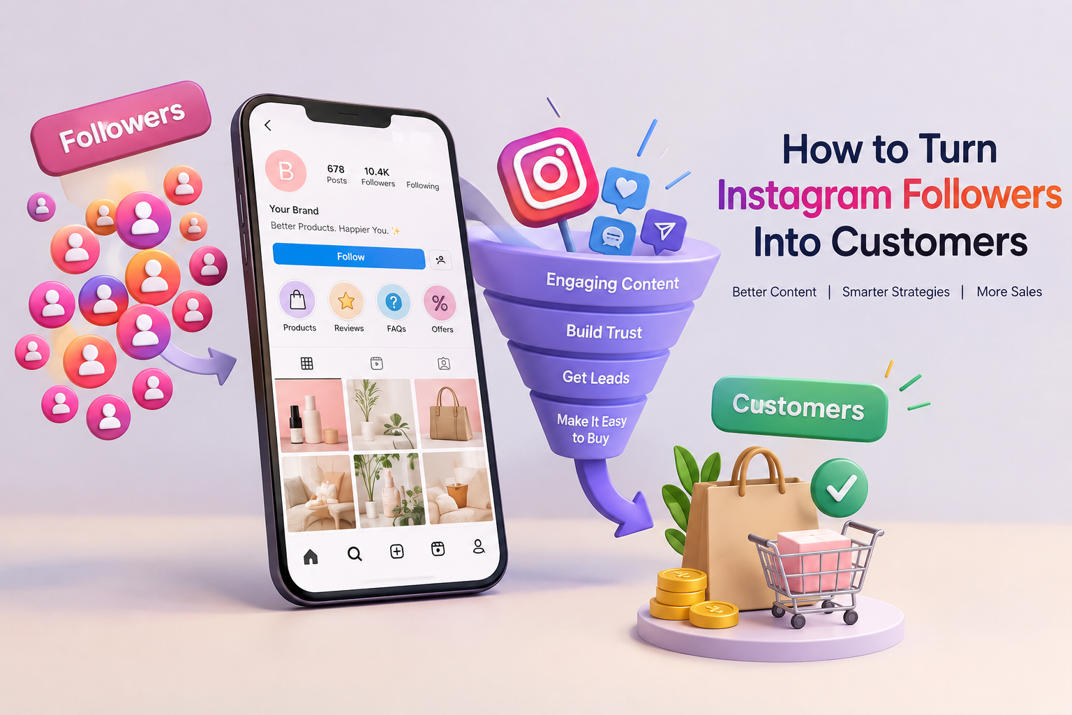 Instagram followers converting into paying customers through content and sales strategies